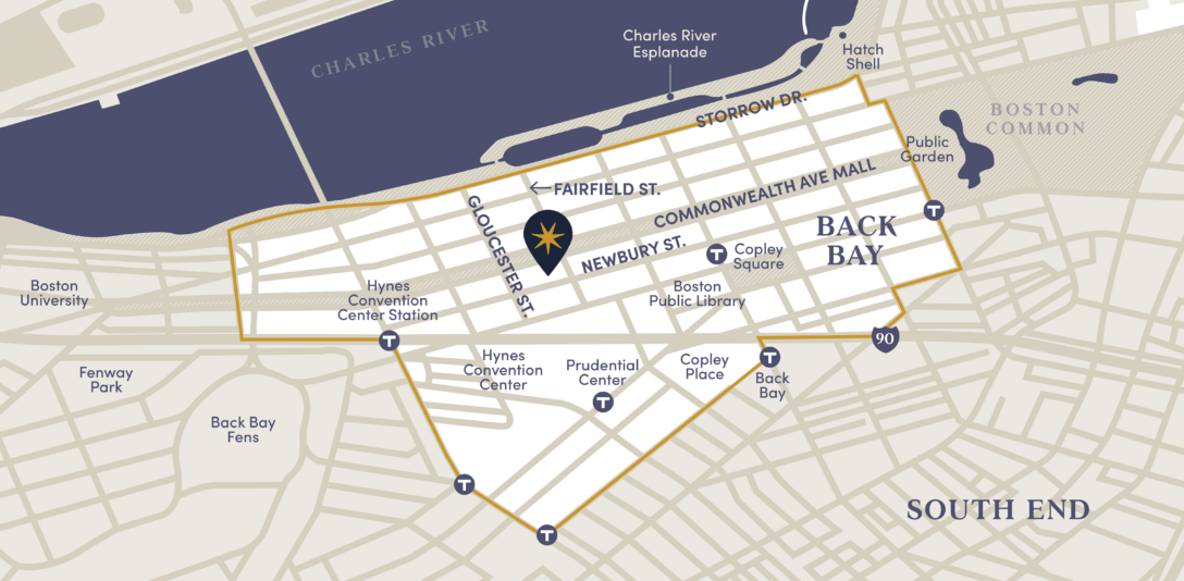 Perseid Boston Map Back Bay